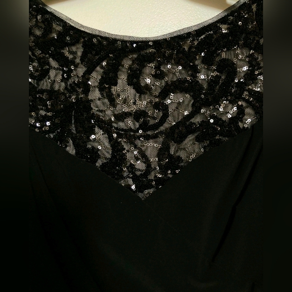 Ralph Lauren Elegant Black Sequin Dress - Picture 6 of 7